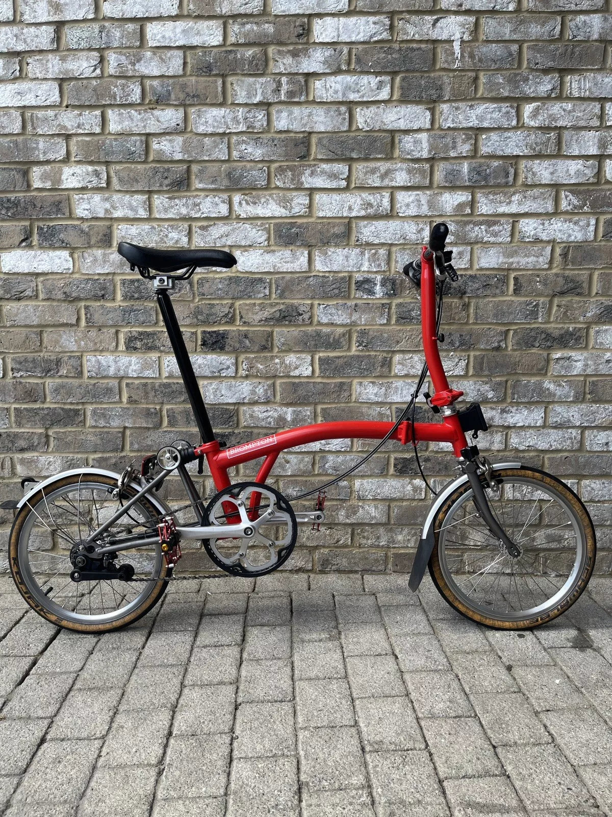 Brompton Red Superlight S2L-X - Low Bar 2 Speed Titanium